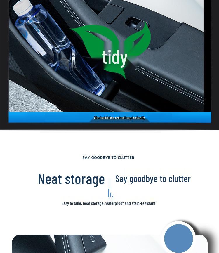 Upgraded 4-Piece TPE Waterproof Storage Box Set for Tesla Model Y