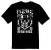 Steel Is Real 2 Motorcycle Skull Black  Tee Shirt