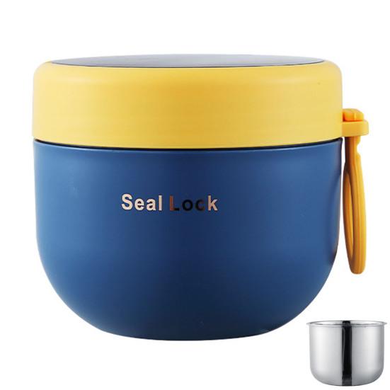 600ml Soup Cup Leak-proof Large Capacity Stainless Steel Double-walled Vacuum Insulated Food Jar School
