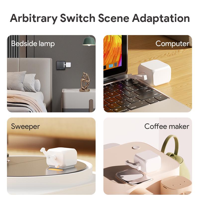 Tuya Smart Bluetooth Finger Robot, APP Remote Control Timer Voice Command, Home Automation Device for Switch Button Pusher