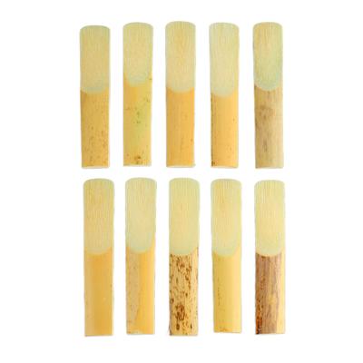 10Pcs Saxophone Eb Clarinet Reeds Strength 2 Robust Professional Sax Eb Clarinet Reed Set Wood Color Number 2