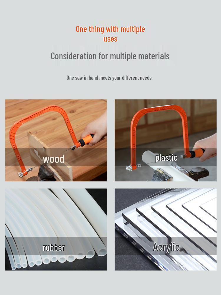 Multifunctional Mini Jigsaw Scroll Saw for Handheld DIY Woodworking with Curve and Wire Blades.
