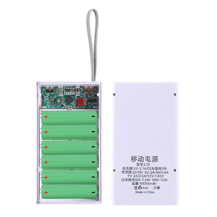 Assembly Power Battery Case for 12PCS 18650 Cells Spring Loaded Contacts Not Require Soldering High Capacity Output