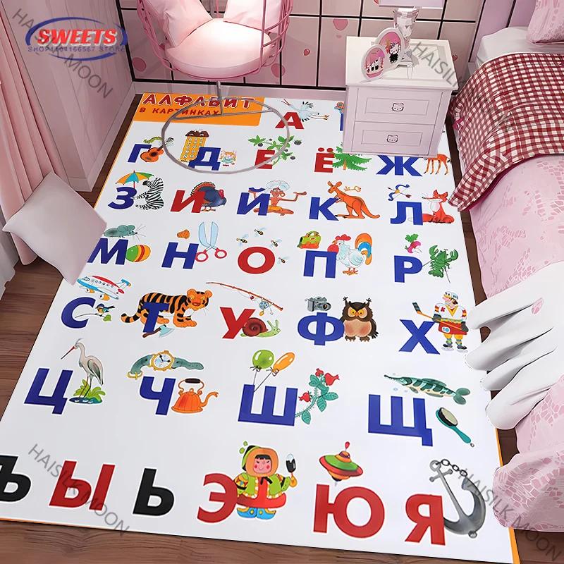Tapetes de Brincar para Crianças para o Chão Tapetes Extra Grandes Coleção Hora de Brincar ABC, Números, Animais Tapetes Educativos para Sala de Brincar