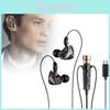 High Fidelity Ktv Kt-02 Wired In-ear Headphones With Microphone For Singing And Streaming