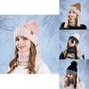 Winter Knit Hat And Scarf Set With Windproof Neck Protection For Women Outdoor Casual Wear