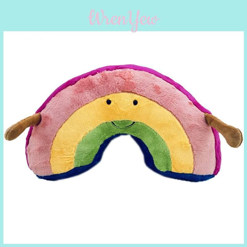 Peluche de Ballena Arcoíris Amuseables Jellycat con Algodón de Pelo Corto para Niños y Adolescentes