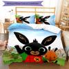 3pcs Bing pattern bedding set duvet cover set includes duvet cover &pillowcases,perfect all season bedroom decoration&gift