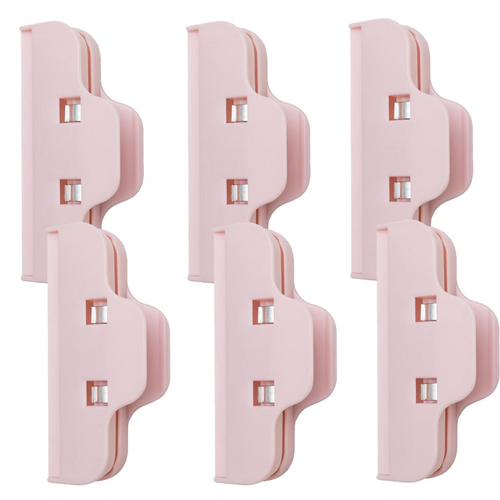 6 Pcs Chip Clips Bag Clips Food Clip, Plastic Sealing Bag Clamp For Food Storage Clamps Bread Sealing Large Clips