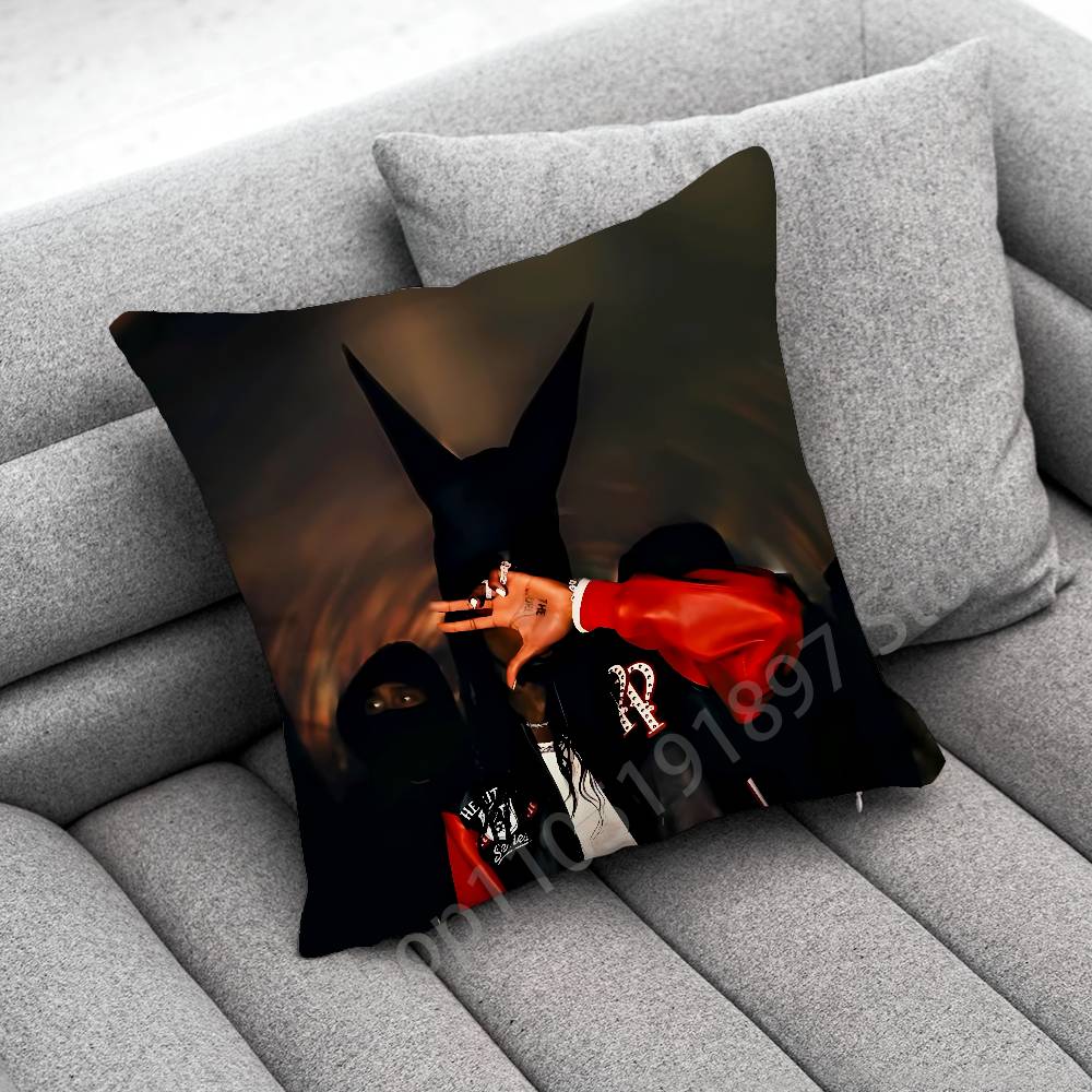 Federa per Cuscino Decorativo P-Playboi C-Carti Music Whole Lotta Red Per 50x50cm 40x40cm 45x45cm 30x30cm Quadrata Federa per Cuscino da Camera