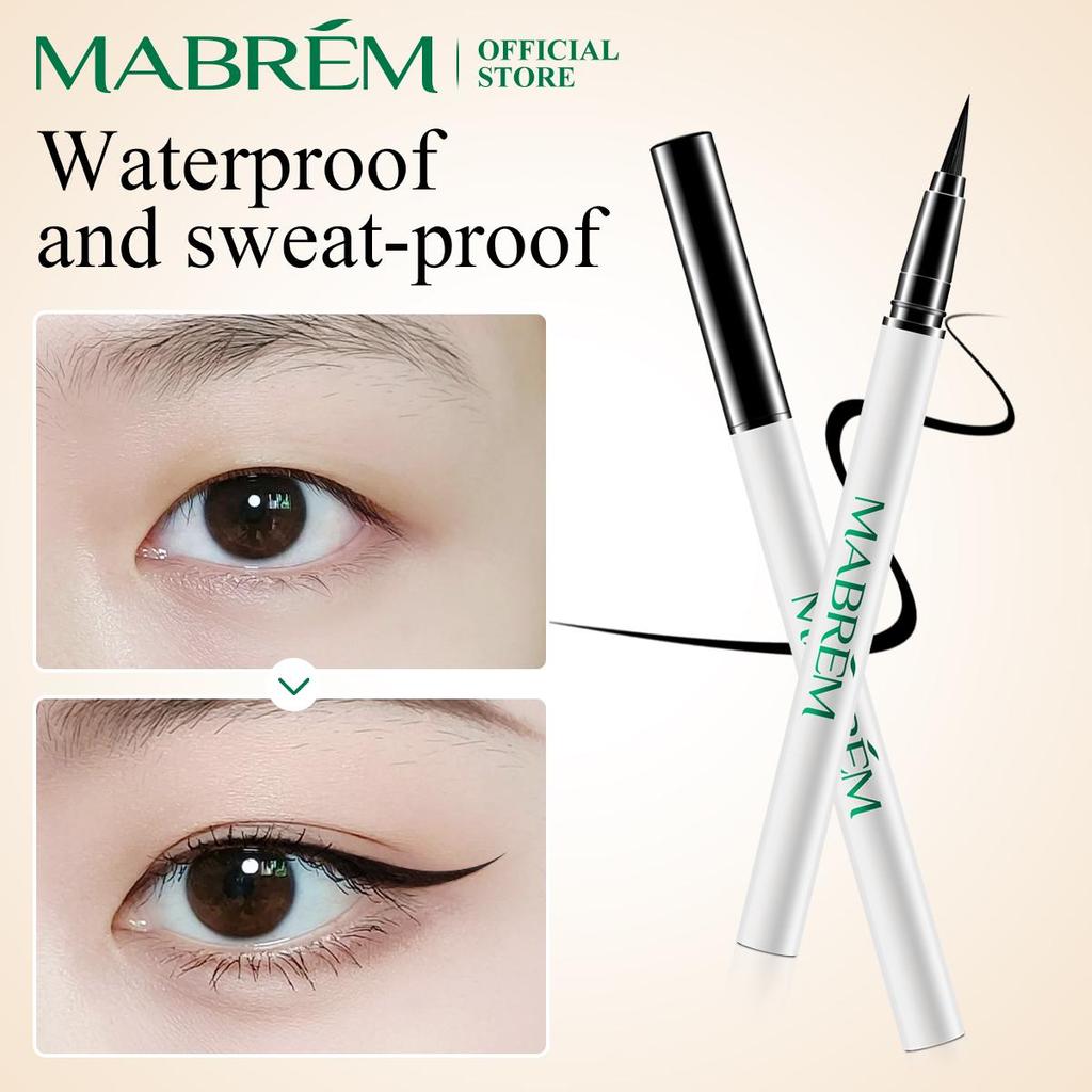 MABREM Černá dlouhotrvající tužka na oční linky Voděodolná tužka na oči Kosmetický kosmetický make-up odolný proti rozmazání