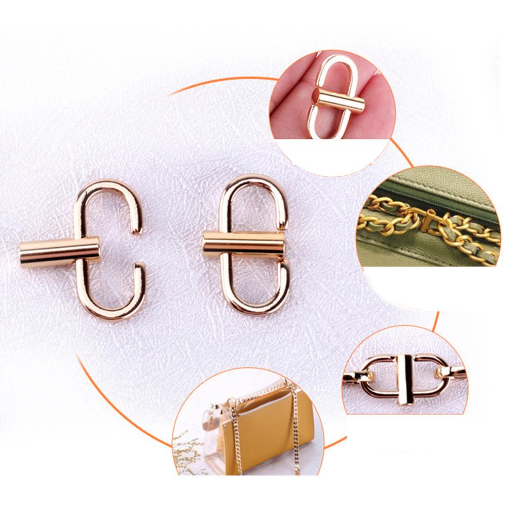 Adjustable Metal Buckle for Bag Chain Shortening Buckles Clip Long and Short Regulator Shoulder Crossbody Bag Accessory