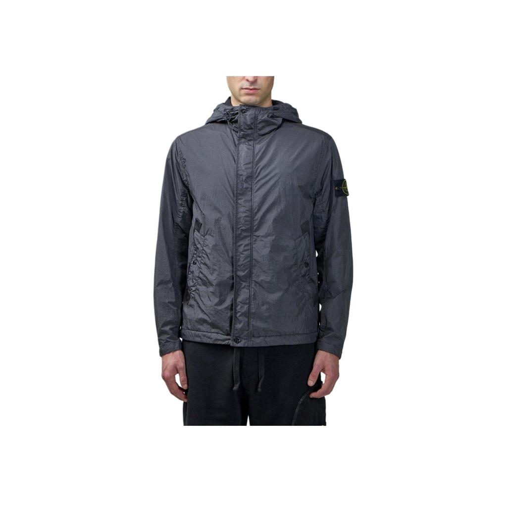 STONE ISLAND Giacca con Cappuccio e Zip Antivento Impermeabile Leggera in Resina e Nylon SS25 Uomo Giubbotti Grigio K1S154100092S0A23-V0065