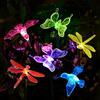 Solar Garden Decorative LED Lawn Light Dragonfly Butterfly Hummingbird Animal Shape Pastoral Design Ground Stake Outdoor