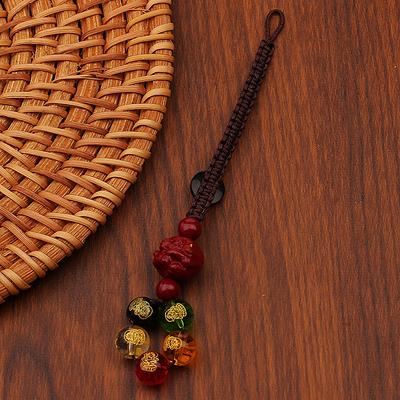 Wulu God of Wealth 2025 New Cinnabar Pendant for the Year of the Snake Fashion Men's and Women's Pendant Mobile Phone Keychain Mobile