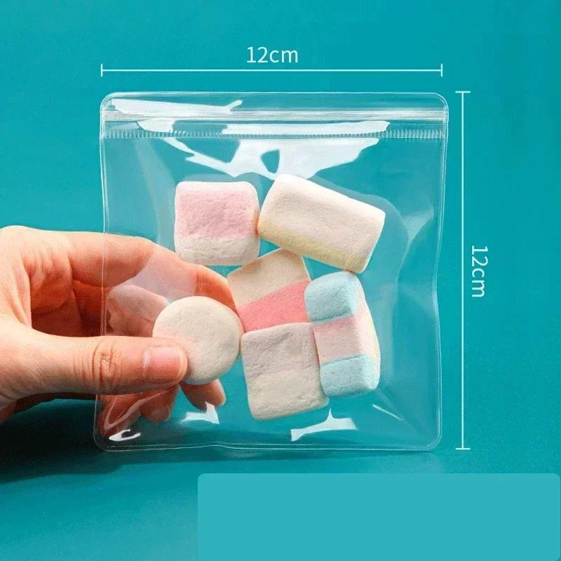 10/200Pcs Transparent PVC Jewelry Pouches Zip Storage Bag for Earring Necklace Jewelry Anti-Oxidation Display Packaging Bags