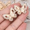 2 Pairs Butterfly Waist Tightener Pins, Detachable No-sew Pants Waist Tighteners, Rhinestone Metal Butterfly Pins for Jeans Trousers Skirts Loose