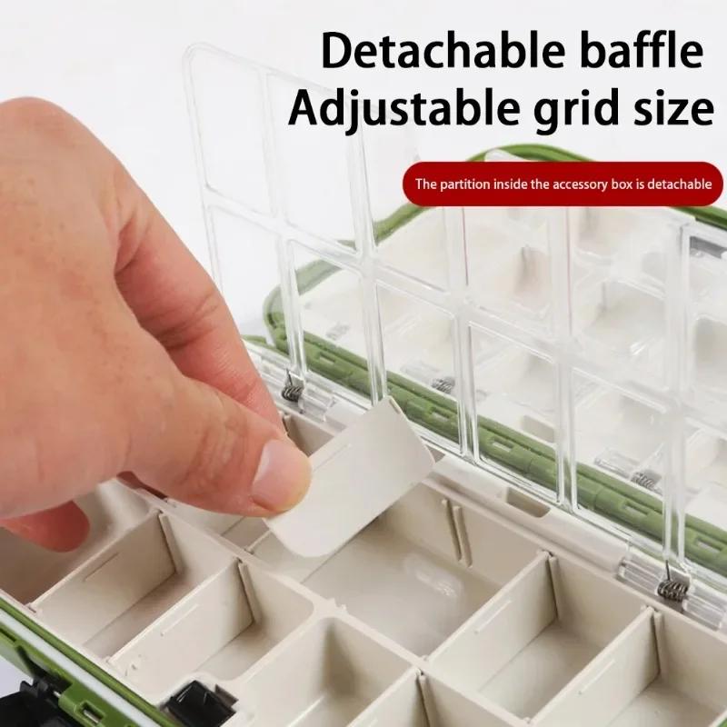 Fishing Tackle Organizer Box Storage Case Bait Plastic Accessories Containers Fishing Tackle Storage for Jigs Lures Beads Hooks