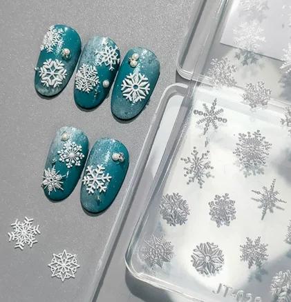 

Winter Snowflake Christmas Elk Bowknot Jellyfish Chinese Zodiac Nail Accessory Manicure Silicone Carving Mold Mould DIY Template United States