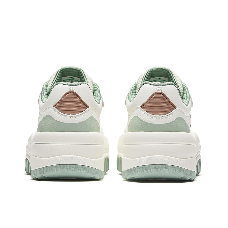 Anta Wave Shoes 2 Comfortable Casual Trendy Height Increasing Breathable Low Top Skate Shoes Women sneaker Ivory-White 922438016-3