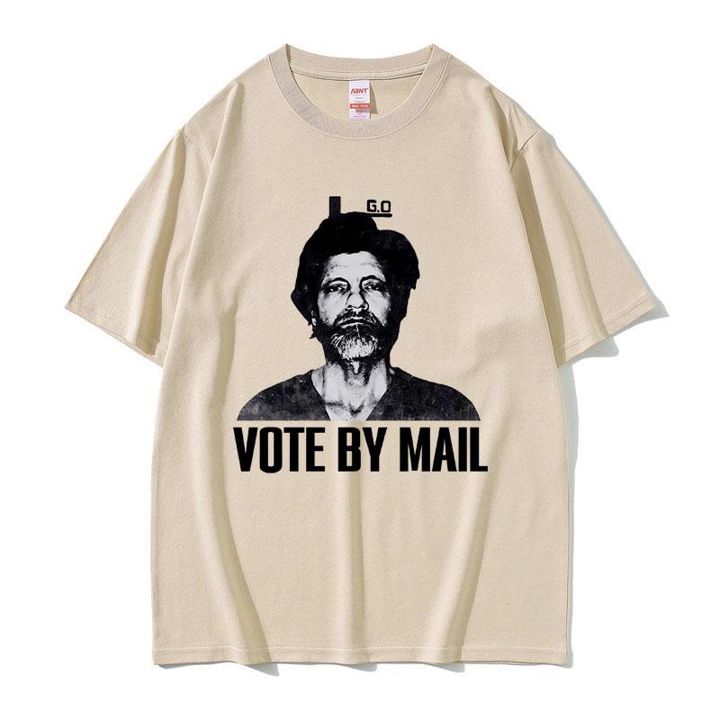 Hlasujte Bt Mail Ted Kaczynski Fotografie tričko Dámská móda Ležérní Vtipné Krátký rukáv Módní trička Vintage Streetwear