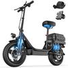 TOOFLY GQ8 City Erwachsener 14 Zoll Straße Hochkohlenstoffstahl Mit Sitz Elektroroller 250W Motor 48V15AH Batterie Outdoor Pendeln E-Scooter