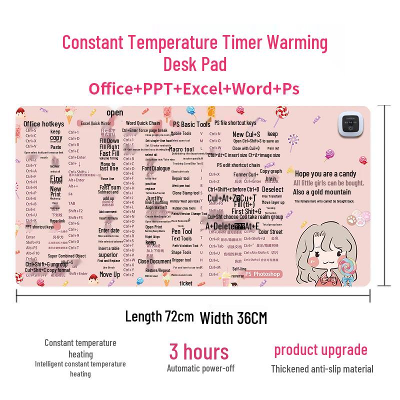 Electric Heated Mouse Pad with Temperature Control