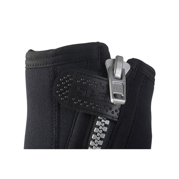 Seac Botička/Ponožka Basic Hd 5 mm se zipem - Polotuhá vulkanizovaná podrážka - Chráněná noha a vysoký komfort během