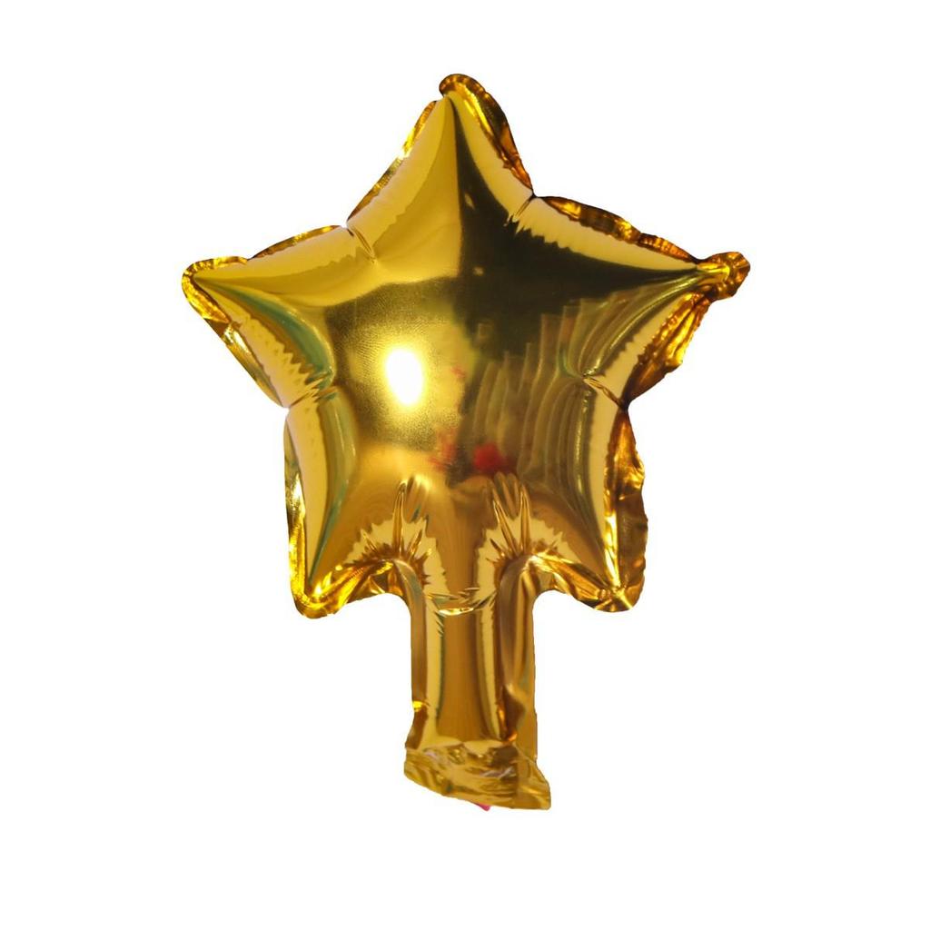 5-Inch Heart & Star Foil Balloons for Birthday Party or Wedding Decorations