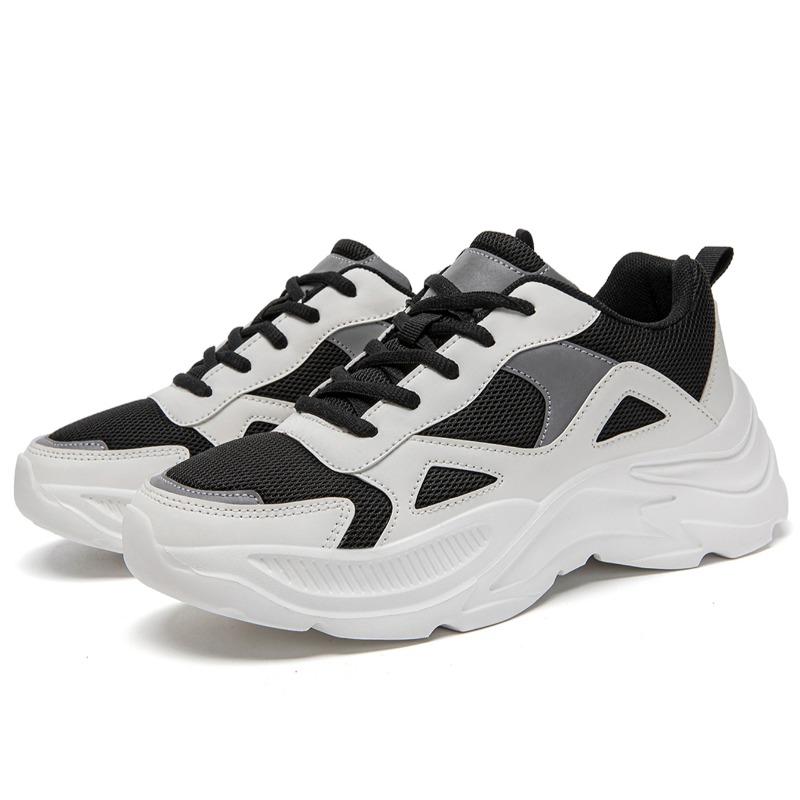 

Damyuan 2024 Мужские повседневные кроссовки Кроссовки в корейском стиле Модные мягкие повседневные спортивные туфли Уличный стиль Обувь 42 черный белый