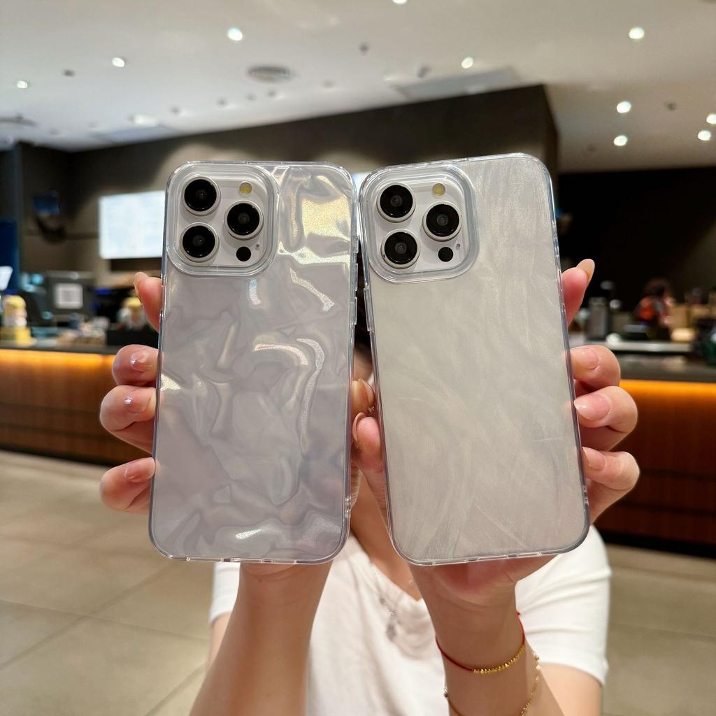 Applicable To Apple 16imd Mobile Phone Case Feather Yarn Glossy Paintable IPhone 15 Anti-fall Mobile Phone Case