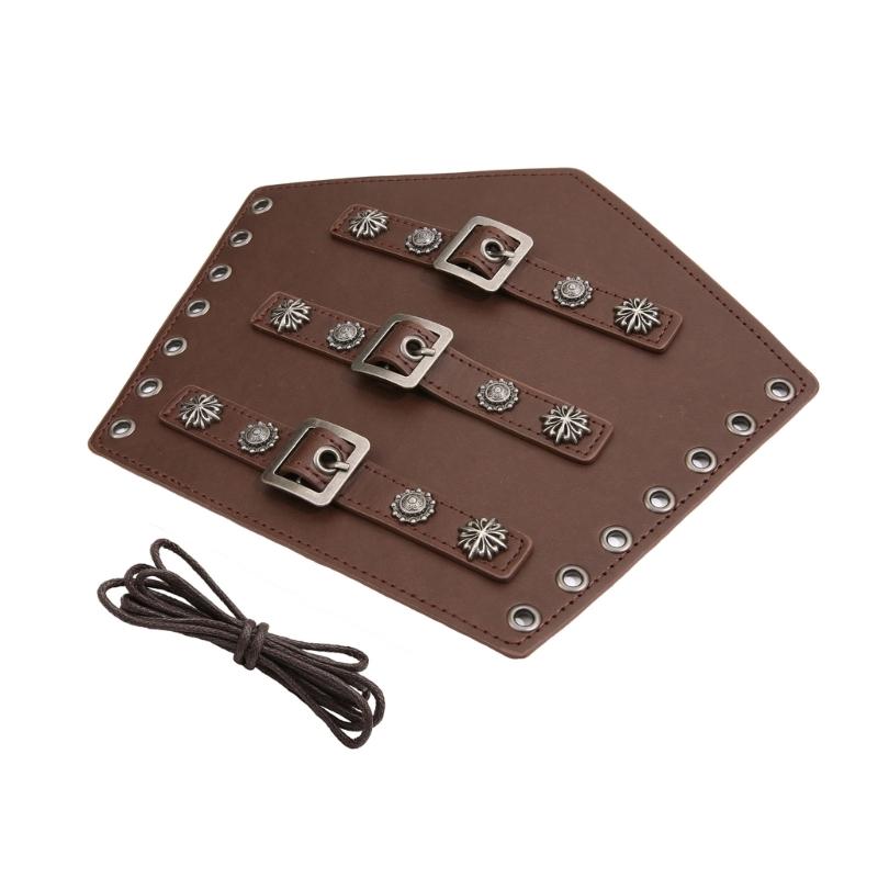 Косплей Реквизит Винтажные ПУ Широкие Наручи Завязки Наручи Манжеты Регулируемая Ширина Средневековый Напульсник Взрослый Велосипедный Напульсник