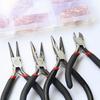 DIY Beading Tool Kit: Bent Needle, 9 Needles, T-Shaped Pliers, Round Nose Pliers for Handmade Jewelry Earrings and Studs