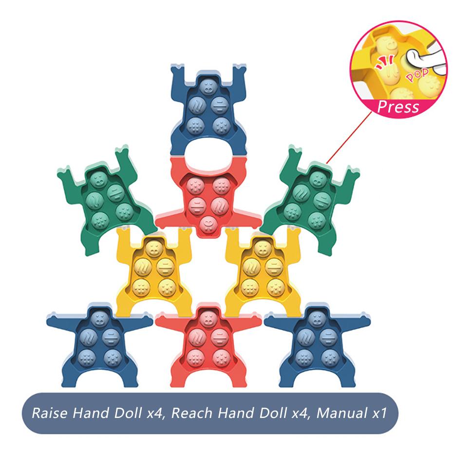 

Сильный Человек Игрушка для Складывания Декомпрессионный Пузырь Строительные Блоки Балансирующие Игрушки для Складывания Развивающие Игрушки для Детей 8