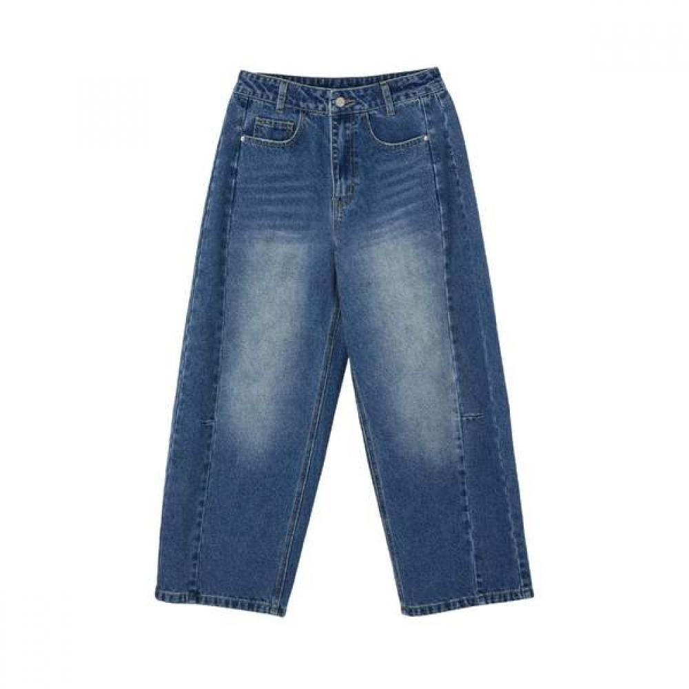 Lap Curved Cut Crop Denim Pants As2dp563