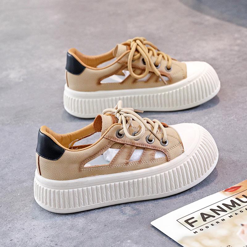 

Hollow breathable little white shoes women 2024 summer new versatile casual sports board shoes female students in tide 40 абрикосовий