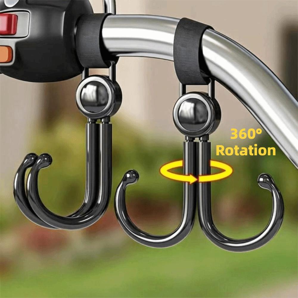 360 Degree Rotating Heavy Duty Handlebar Hanging Clamp On Hanging Hook Stroller Hook Electric Bike