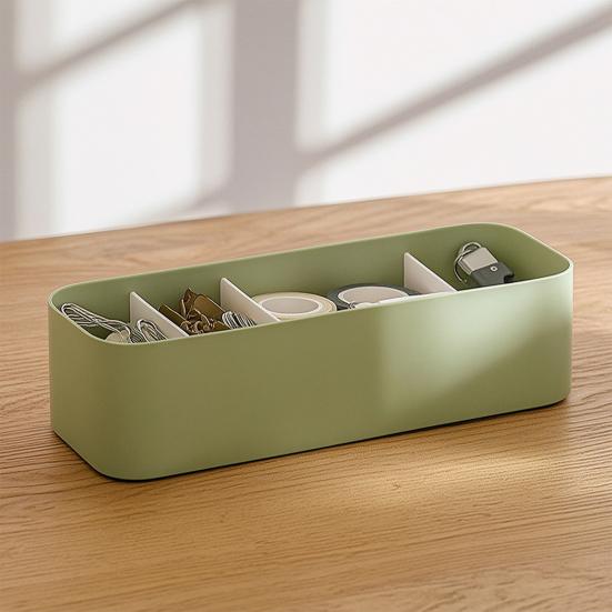 Drawer Storage Box, with Removable Partition Panel Container, Stackable Space Saving Storage Bin for Household
