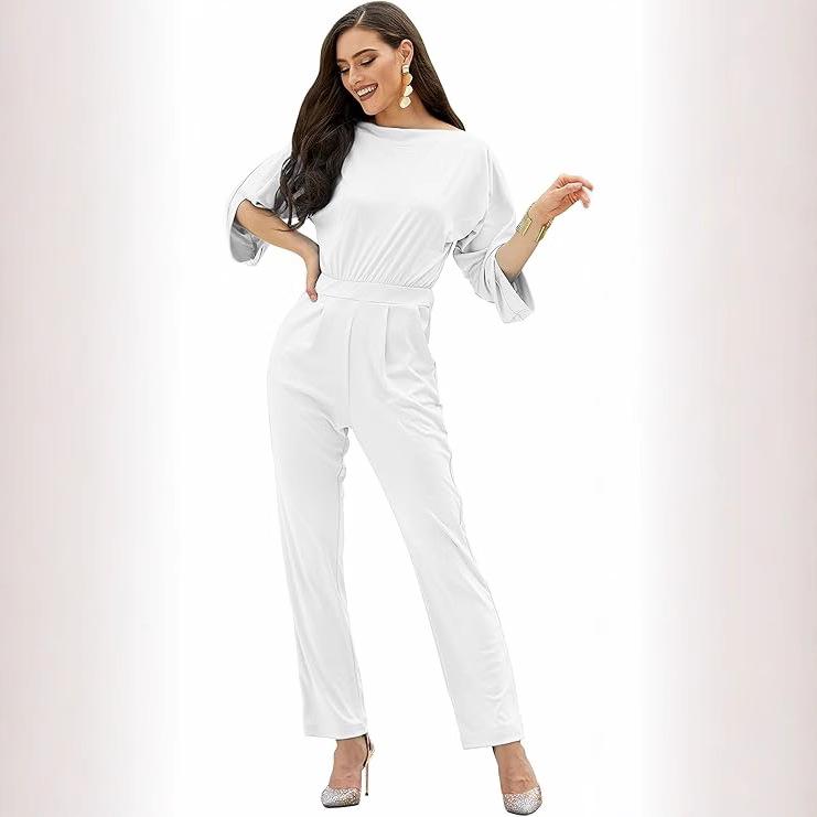 

Stylish Semi-Formal Jumpsuit with Long Pants 2XL