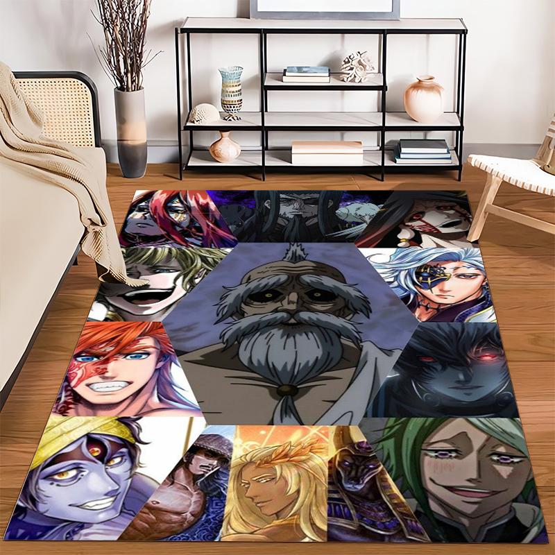 "Anime Character Carpet with Vibrant Colors and Fantasy Design" Suitable for use as an anti-slip for living room bedroom sofas