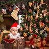 Christmas Gingerbread Man Wooden Hanging Ornaments Set Gingerbread Man Wooden Decoration Distressed Style for Christmas Holiday