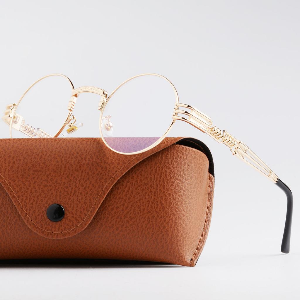 Fashion Round Sunglasses Women Retro Trend Punk Metal Sun Glasses High Quality Classic Men Luxury Brand Eyewear Uv400 Goggles