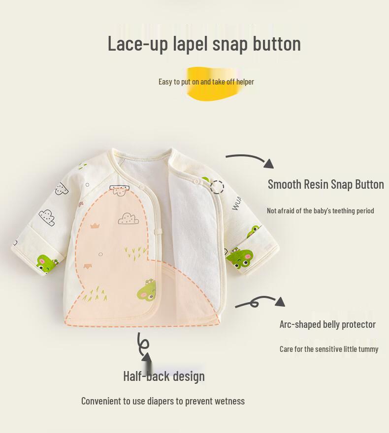 JOYNCLEON Newborn Padded Long-Sleeve Top