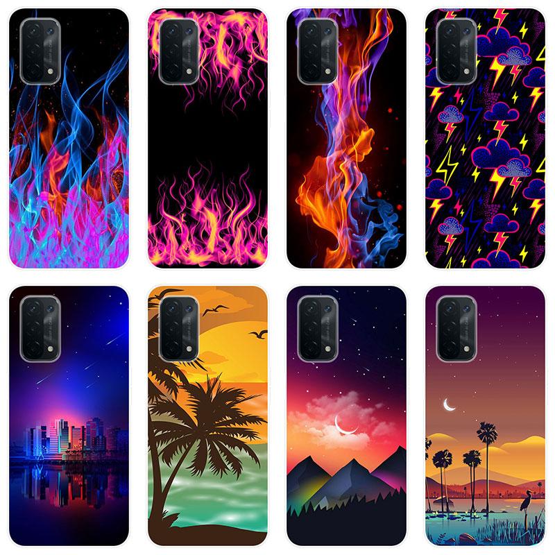 Buy For OPPO A54 A74 5G Case Soft Silicone Back Cover Cartoon