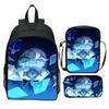 Cookie Run Kingdom Three Piece Set Backpack Cartoon Game Peripheral Elementary School Backpack Shoulder Bag Small Pencil Case