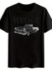 T-shirt Classic Retro Chrome-Plated Car Print