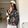 Schoolbag Large Capacity Multi-compartment Leisure Travel Fashion Backpack New Simple Contrasting Color Cute Bear Student Backpack