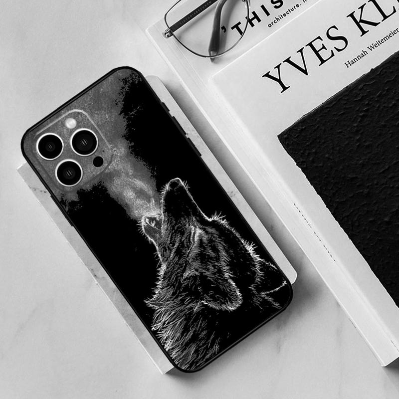 Animal Wolf Case For iPhone 17 Air 14 13 12 11 15 16 Pro Max Mini 15 16 Plus 16e Funda Silicone Cover