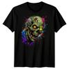 Colourful Zombie Unisexs T Shirt Horror Undead Bright Art Halloween Design