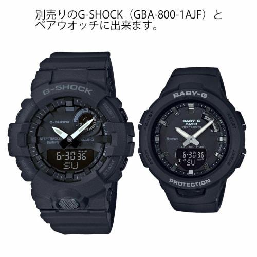 Casio Watch Babygie FOR SPORTS Pedometer Equipped with Bluetooth BSA-B100-1AJF Women's Black